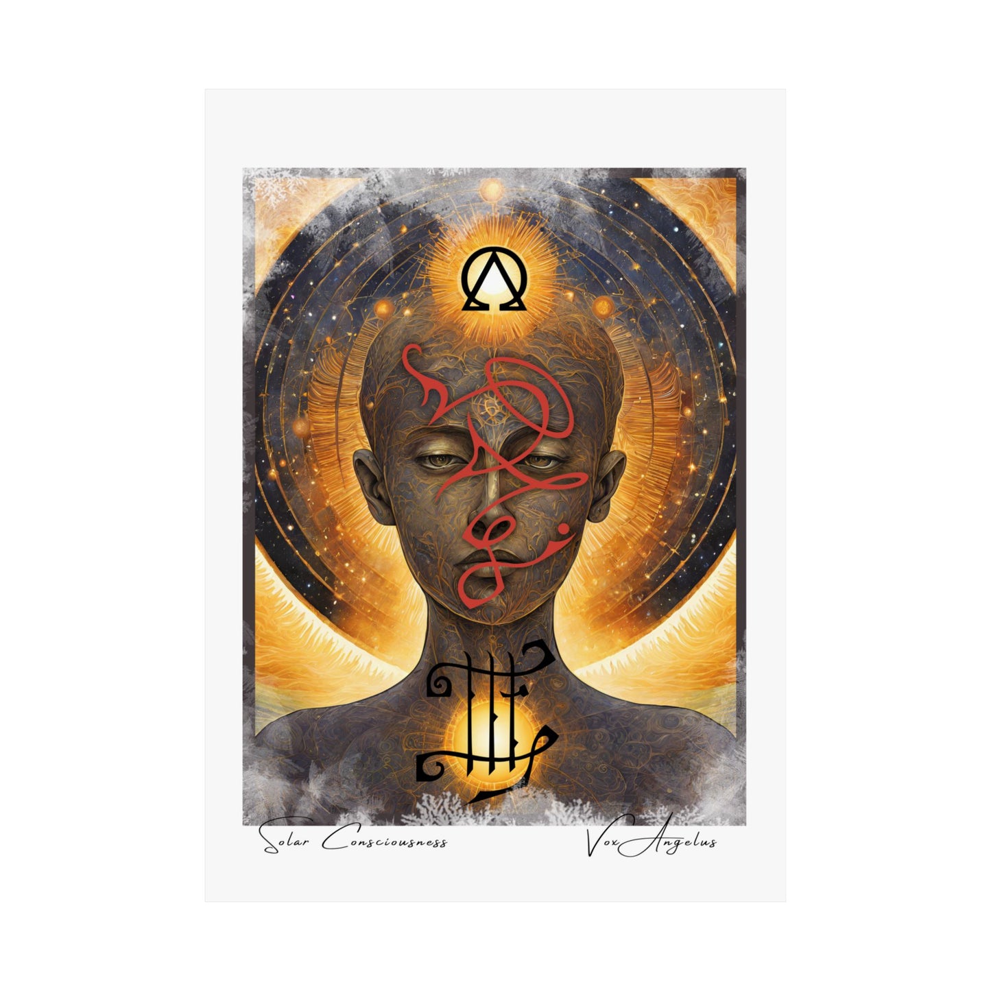 SOLAR CONSCIOUSNESS | Spiritually Activated Alchemical Art Poster | Channeled Metaphysical Mystical Art| Vox Angelus, Artist