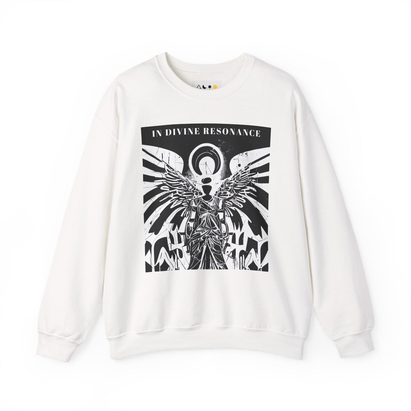 DIVINE RESONANCE | Spiritually Activated Alchemy Wear Crewneck Sweatshirt by artist Vox Angelus, Channeled Images, Metaphysical Sweatshirt, Mystical Apparel