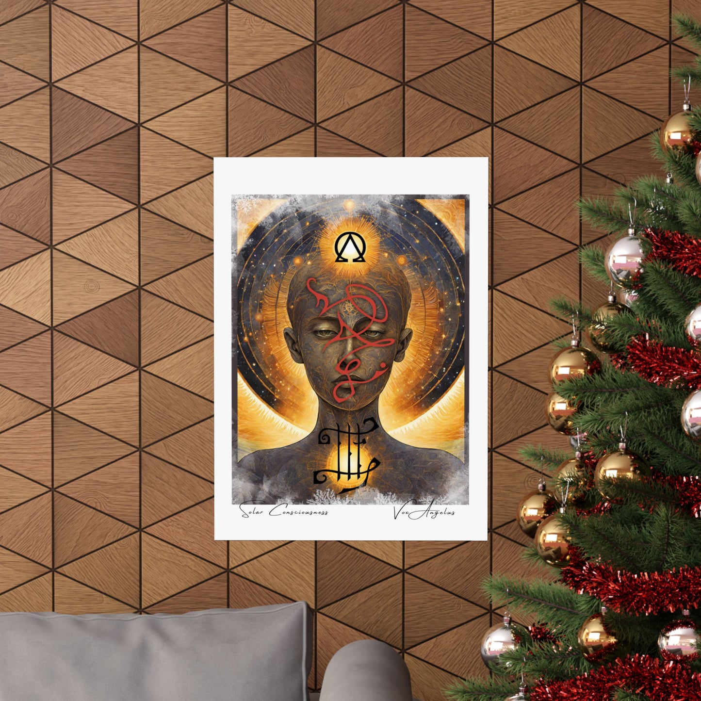 SOLAR CONSCIOUSNESS | Spiritually Activated Alchemical Art Poster | Channeled Metaphysical Mystical Art| Vox Angelus, Artist