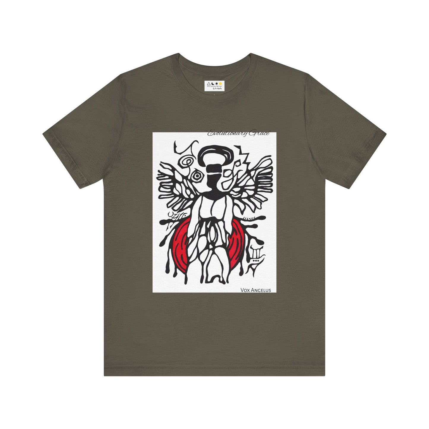 EVOLUTIONARY GRACE | Spiritually Activated Alchemy Wear Tee, Channeled Images, Metaphysical Mystical T-Shirt by Vox Angelus
