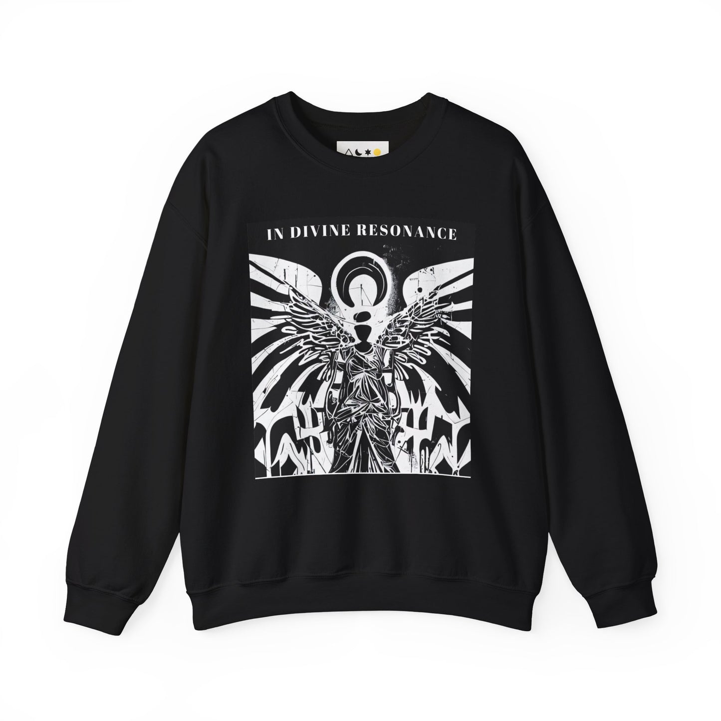DIVINE RESONANCE | Spiritually Activated Alchemy Wear Crewneck Sweatshirt by artist Vox Angelus, Channeled Images, Metaphysical Sweatshirt, Mystical Apparel