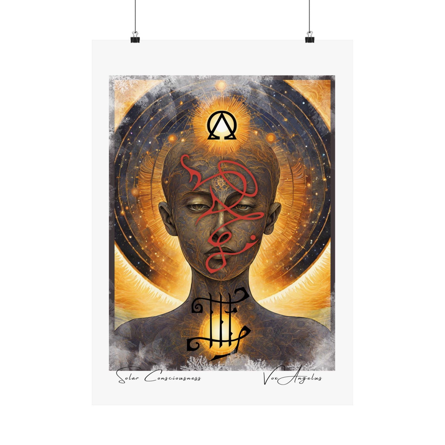 SOLAR CONSCIOUSNESS | Spiritually Activated Alchemical Art Poster | Channeled Metaphysical Mystical Art| Vox Angelus, Artist