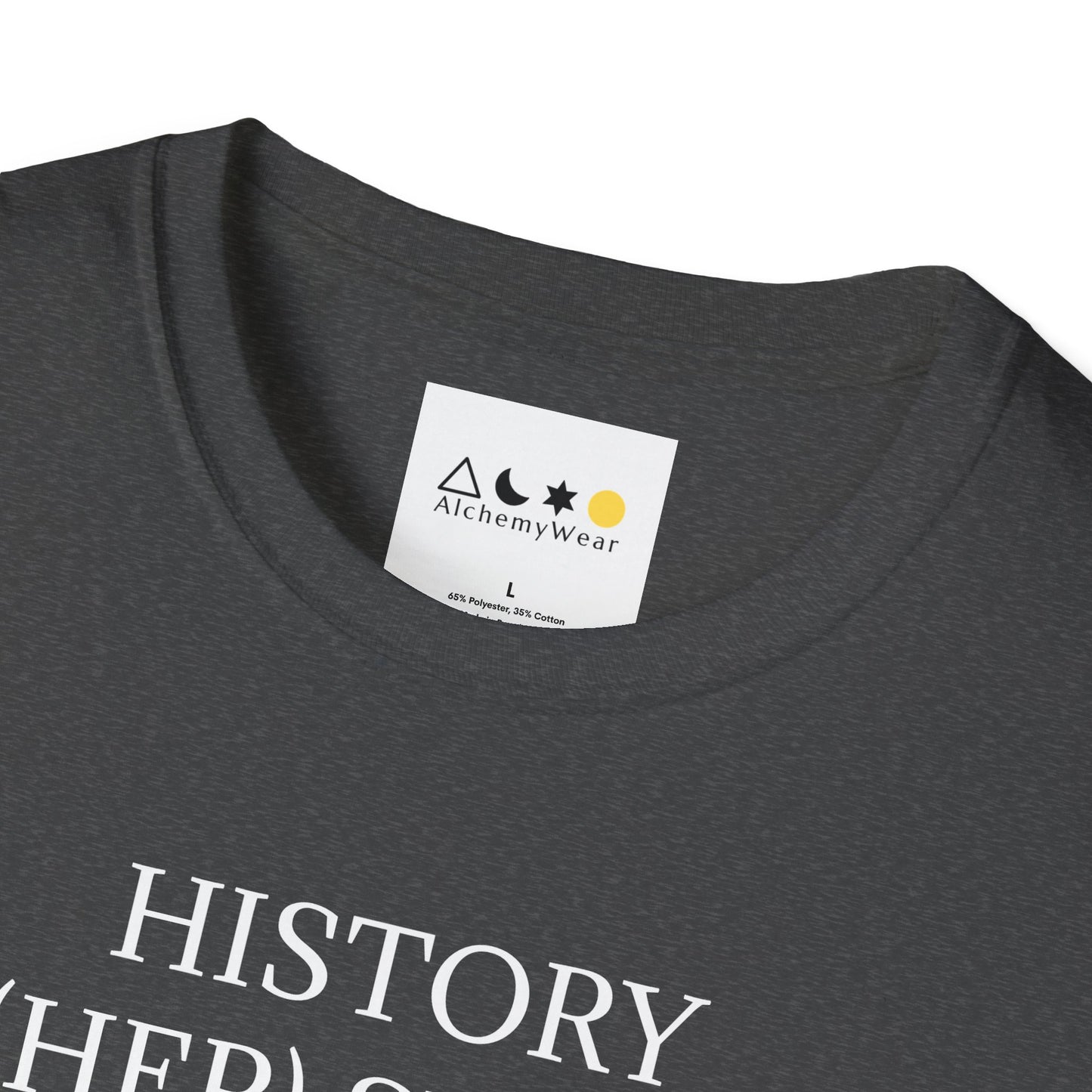 HISTORY, HER-STORY, MY-STORY, OUR-STORY | Spiritually Activated Alchemy Wear Tee by Artist, Vox Angelus, Channeled Images, Metaphysical T-Shirt, Mystical Apparel