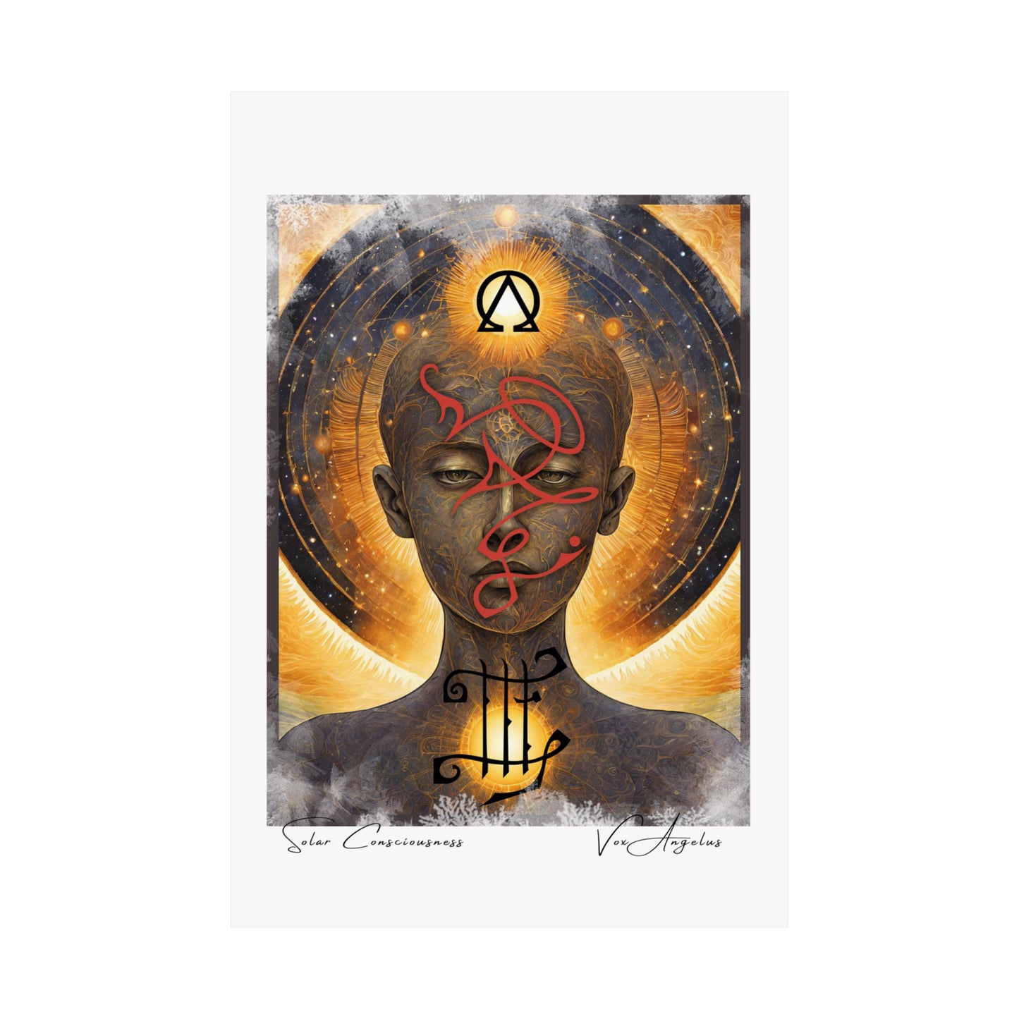 SOLAR CONSCIOUSNESS | Spiritually Activated Alchemical Art Poster | Channeled Metaphysical Mystical Art| Vox Angelus, Artist