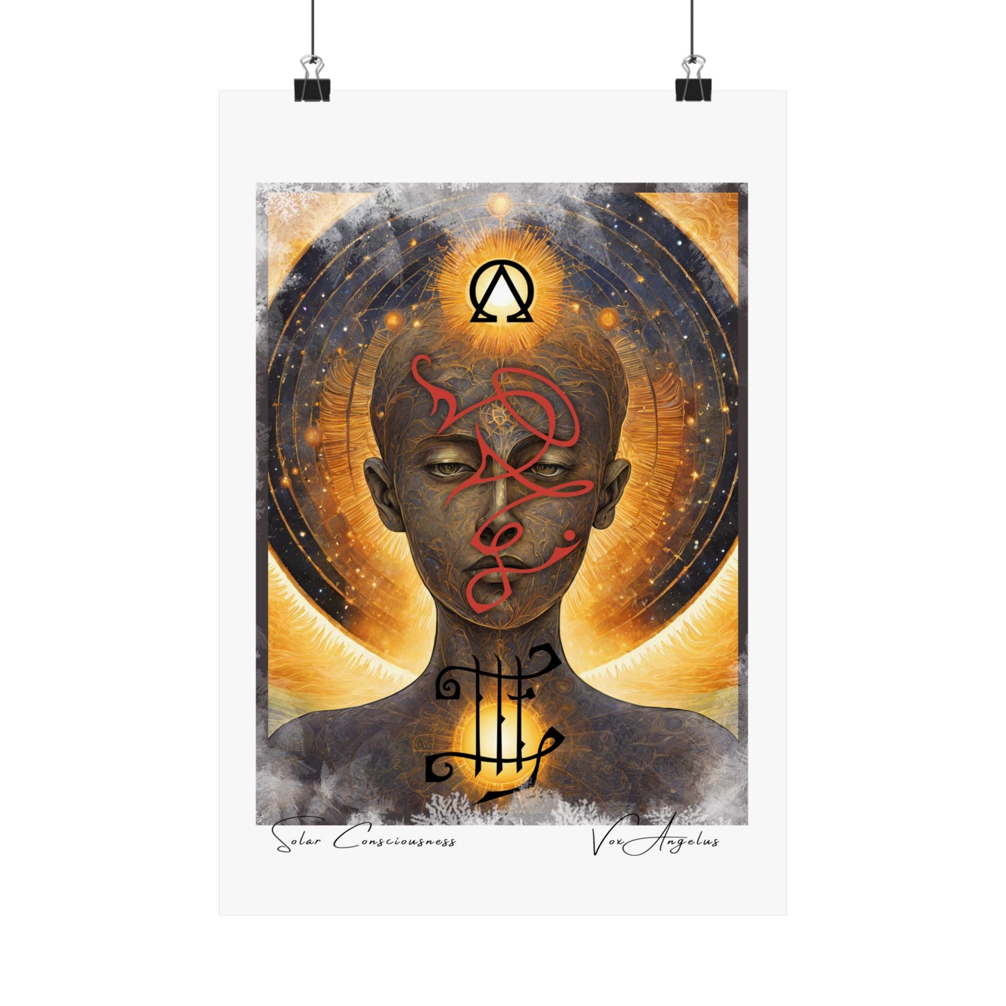 SOLAR CONSCIOUSNESS | Spiritually Activated Alchemical Art Poster | Channeled Metaphysical Mystical Art| Vox Angelus, Artist