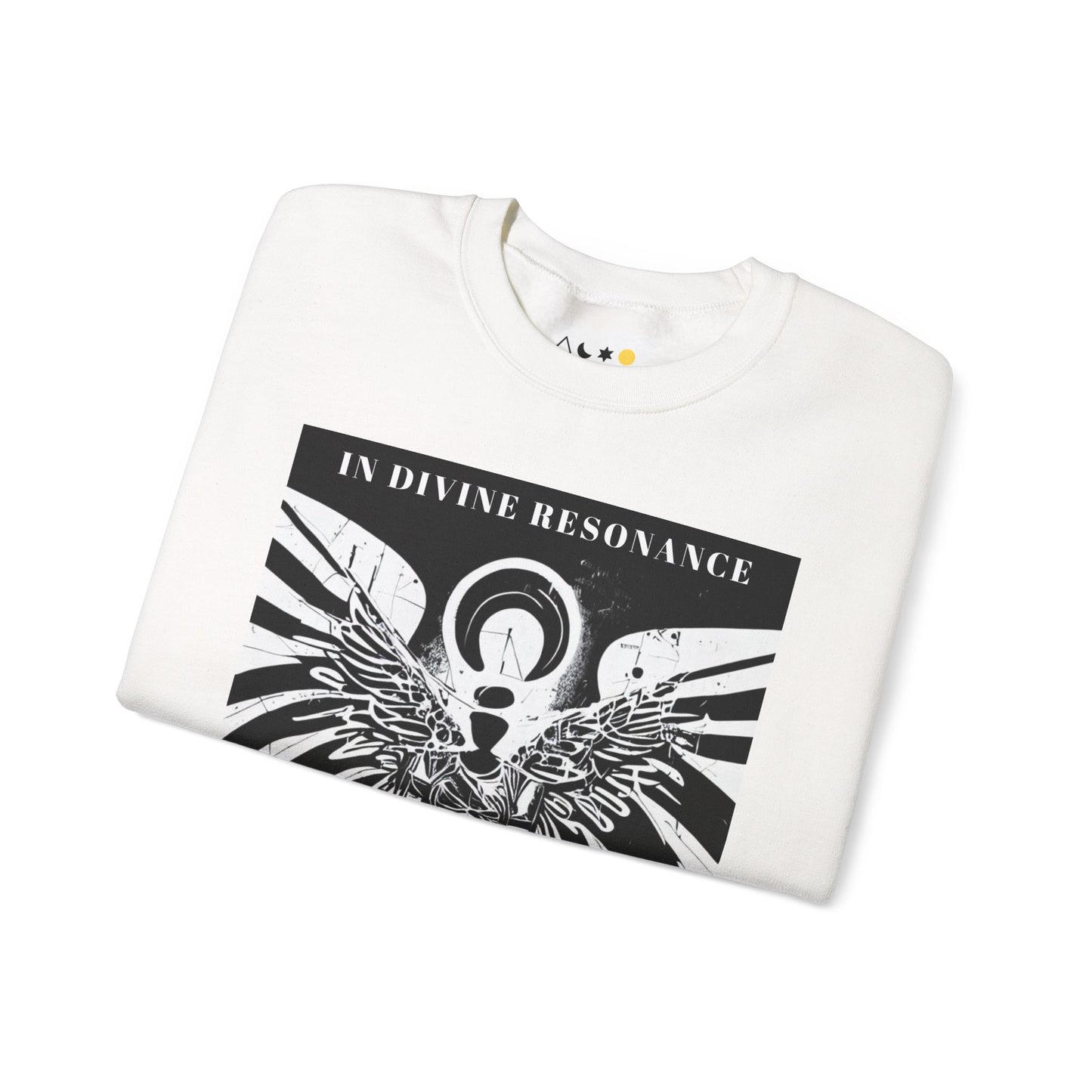 DIVINE RESONANCE | Spiritually Activated Alchemy Wear Crewneck Sweatshirt by artist Vox Angelus, Channeled Images, Metaphysical Sweatshirt, Mystical Apparel