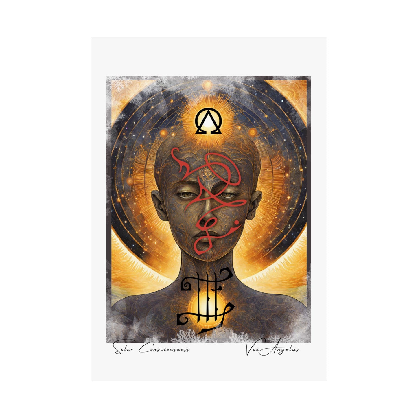 SOLAR CONSCIOUSNESS | Spiritually Activated Alchemical Art Poster | Channeled Metaphysical Mystical Art| Vox Angelus, Artist