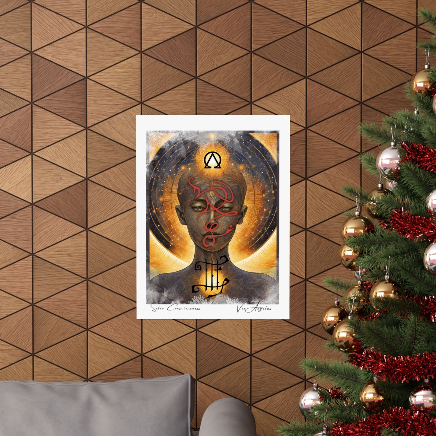 SOLAR CONSCIOUSNESS | Spiritually Activated Alchemical Art Poster | Channeled Metaphysical Mystical Art| Vox Angelus, Artist