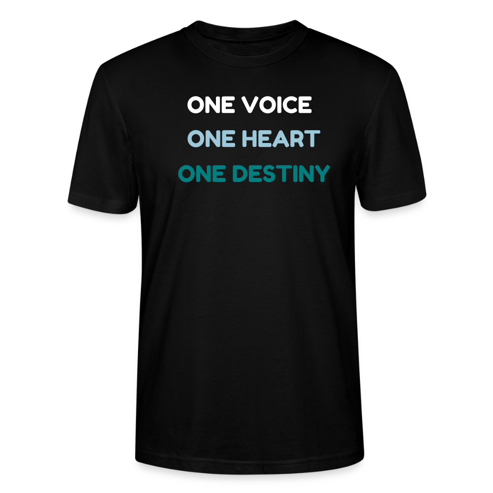 CREATION T-Shirt - "One Voice, One Heart, One Destiny" channeled by Artist & Musician, Vox Angelus Deus | CREATION Album Encoded Merch - black