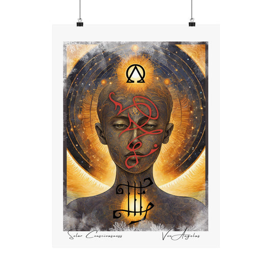 SOLAR CONSCIOUSNESS | Spiritually Activated Alchemical Art Poster | Channeled Metaphysical Mystical Art| Vox Angelus, Artist