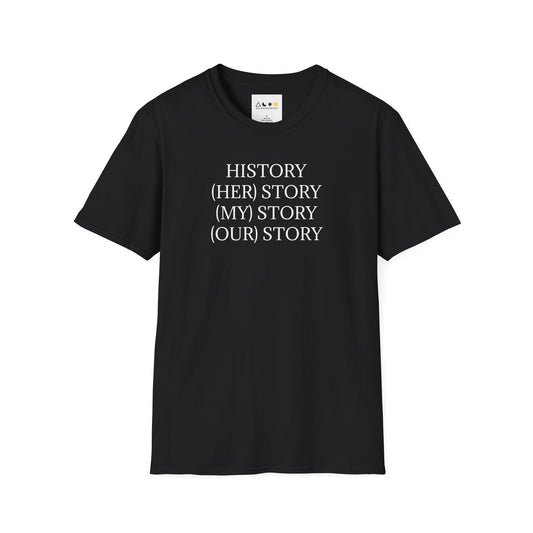 HISTORY, HER-STORY, MY-STORY, OUR-STORY | Spiritually Activated Alchemy Wear Tee by Artist, Vox Angelus, Channeled Images, Metaphysical T-Shirt, Mystical Apparel