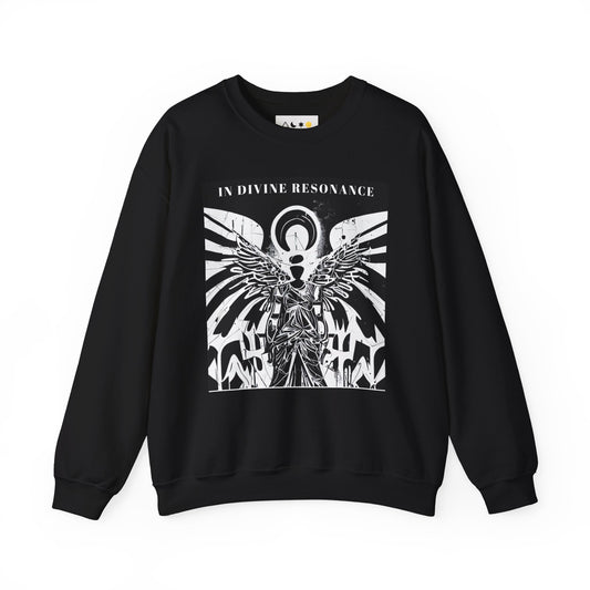 DIVINE RESONANCE | Spiritually Activated Alchemy Wear Crewneck Sweatshirt by artist Vox Angelus, Channeled Images, Metaphysical Sweatshirt, Mystical Apparel